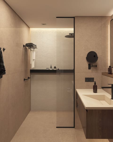 Deluxe Double Room, Hill View | Bathroom | Separate tub and shower, hair dryer, towels, soap