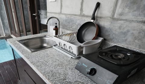 Villa, 1 Bedroom, Private Pool | Private kitchenette | Mini-fridge, stovetop, coffee/tea maker, electric kettle