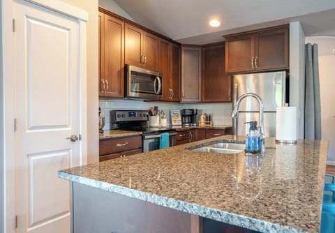 A fully equipped kitchen stocked for every occasion.