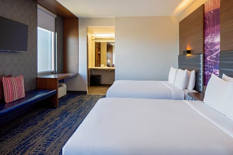 aloft, Room, 2 Queen Beds | In-room safe, desk, iron/ironing board, free cribs/infant beds