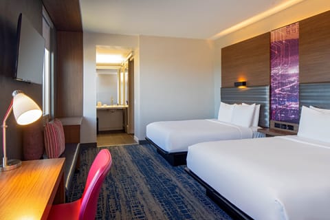 aloft, Room, 2 Queen Beds | In-room safe, desk, iron/ironing board, free cribs/infant beds