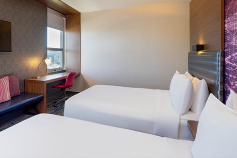 aloft, Room, 2 Queen Beds | In-room safe, desk, iron/ironing board, free cribs/infant beds