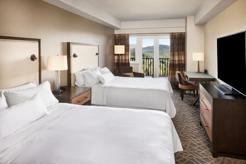 Deluxe Room, 2 Queen Beds, Balcony, Golf View | 1 bedroom, premium bedding, down comforters, pillowtop beds