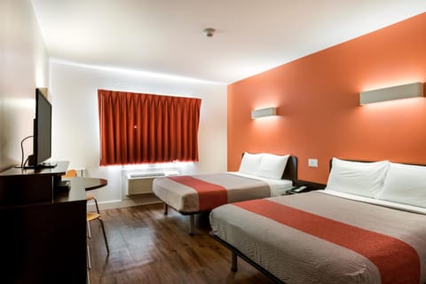 Deluxe Room, 2 Queen Beds, Non Smoking, Refrigerator | Iron/ironing board, free WiFi, bed sheets