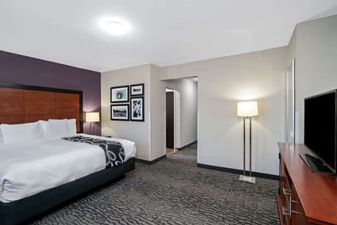 Suite, 1 King Bed, Non Smoking | Premium bedding, desk, blackout drapes, iron/ironing board