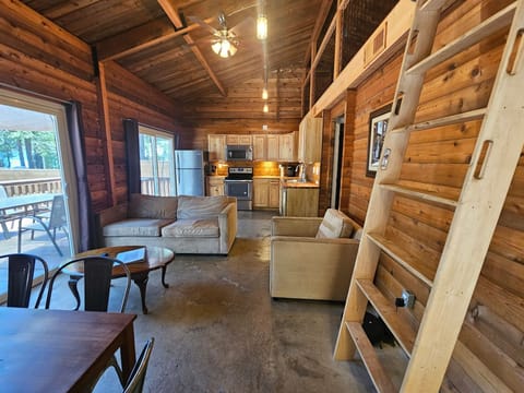 Cabin, Partial Lake View | Living area