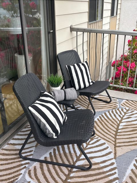 our balcony faces the Quatsino Sound.