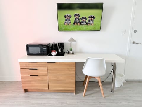 Studio with amenities and TV