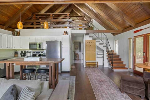 The loft is a cool place to hang out and enjoy the architecture of Whispers on the Sandy.