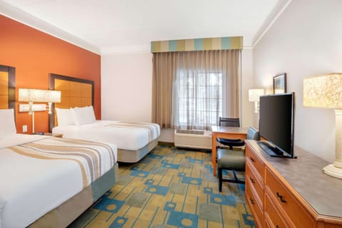 Room, 2 Double Beds, Accessible, Non Smoking (Roll-In shower) | Premium bedding, down comforters, desk, blackout drapes