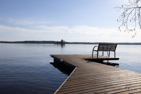 The property has its own large pier where you can enjoy your morning coffee on warm summer mornings.