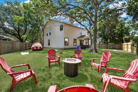 Fire Pit and Backyard