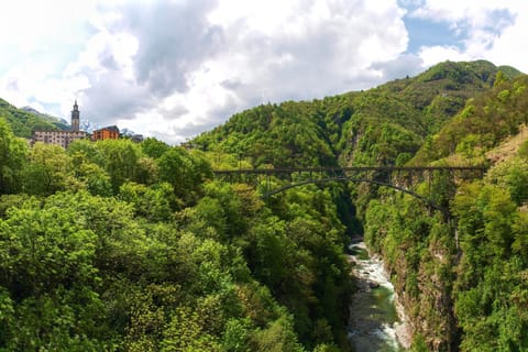 Centovalli: view from the village Intragna on the river Melezza