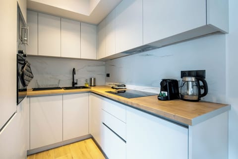 Apartment, 1 Double Bed, Kitchen, City View | Private kitchen | Full-size fridge, microwave, oven, stovetop