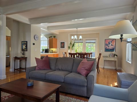 Living room and dining room