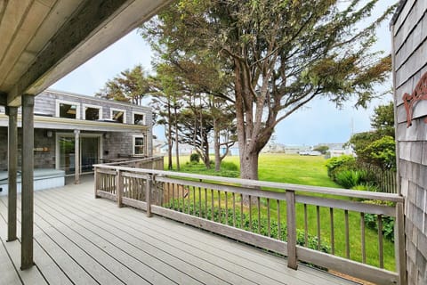 Across the deck to the third bedroom.