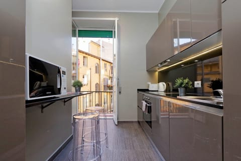 Apartment, 2 Bedrooms, Balcony | Private kitchen | Full-size fridge, microwave, oven, stovetop