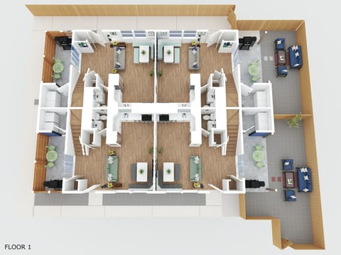 Please note that this property is not a single-unit layout. It consists of four separate units that are connected to each other within the same structure.