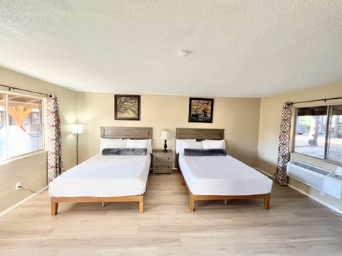 Basic Room, 2 Queen Beds, Refrigerator & Microwave | Blackout drapes, free WiFi, bed sheets
