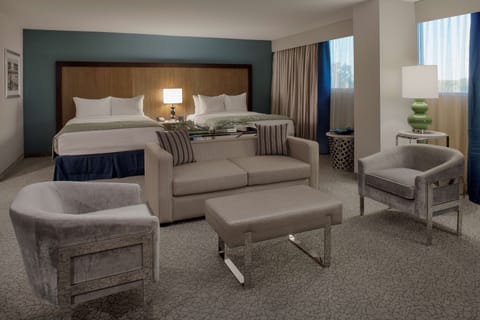 Studio Suite, 2 Queen Beds | Pillowtop beds, in-room safe, desk, blackout drapes