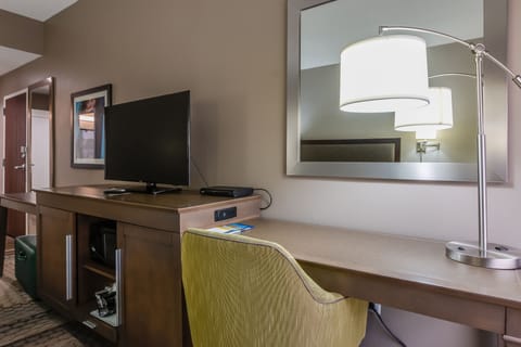 Room, 1 King Bed, Accessible | In-room safe, desk, laptop workspace, blackout drapes