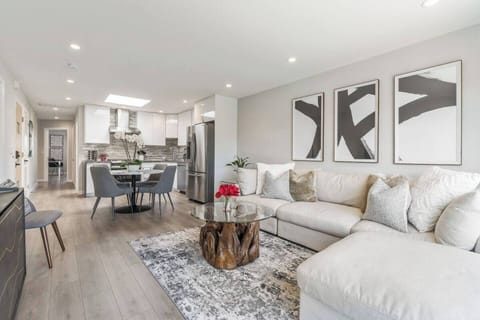 Sit comfortably at this large couch!