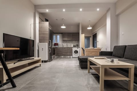 Deluxe Apartment | Living area | Computer monitors