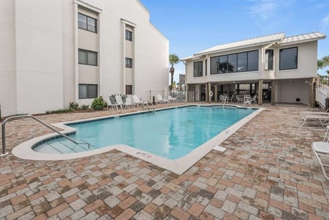 Pool #1 on the oceanside with clubhouse. There is a shaded area to hang out in to beat the sun.