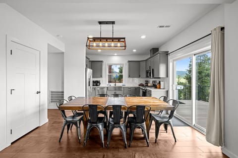 Gather comfortably with dining space for 10 guests.