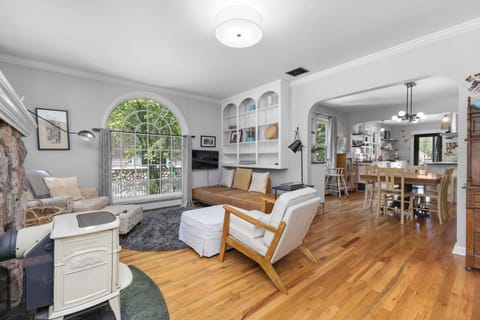 Living Room with Dining Room in Background