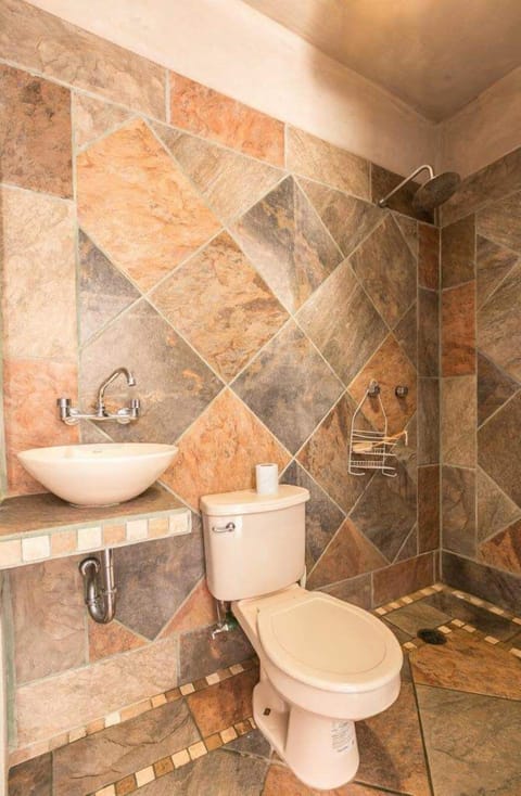 Studio, Beach View | Bathroom | Shower, towels, soap, toilet paper