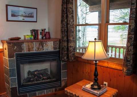 Traditional Cabin, 1 Queen Bed, Non Smoking, Mountain View | Fireplace