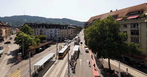 A beautiful street view of the streets of Zurich!
