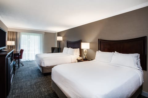 Premium Room, 2 Queen Beds, Pool View | In-room safe, desk, blackout drapes, iron/ironing board