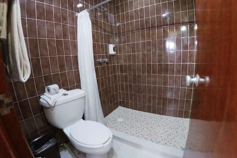 Standard Room, 1 King Bed, Non Smoking | Bathroom | Shower, free toiletries, hair dryer, towels