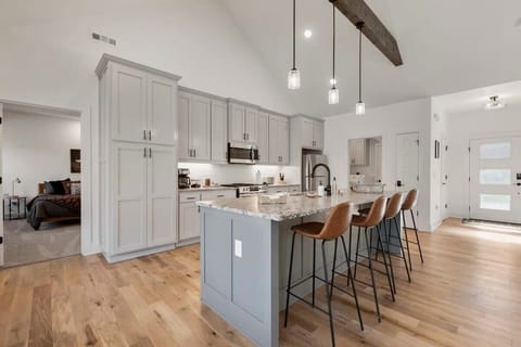 Sleek and modern kitchen.