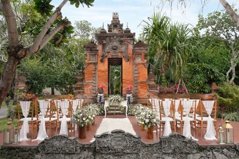 Outdoor wedding area