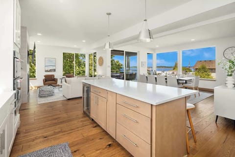 Here is the open space kitchen with amazing water view!