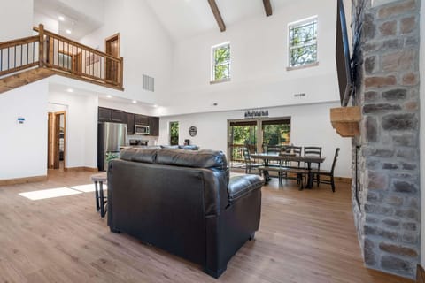 Curl up in the airy living room & stream your favorites on the smart TV