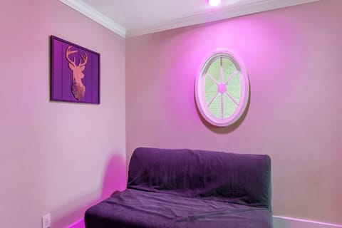 The room also has a sleeper sofa