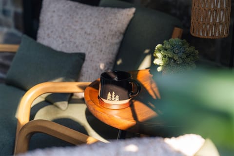 Start your mornings slowly with a warm cup of coffee and the soft sounds of nature all around.