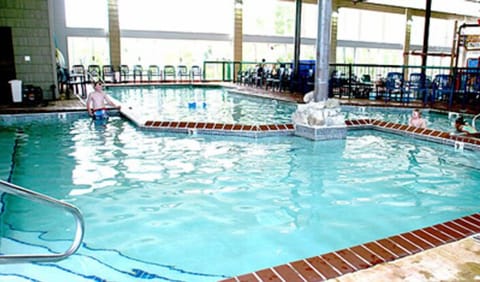 Indoor pool, sun loungers