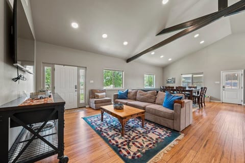 A warm and welcoming living area with plush seating and a cozy atmosphere.