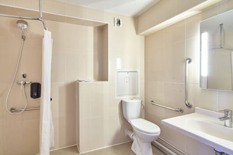 Double Room, Accessible | Bathroom | Shower, free toiletries, hair dryer, towels