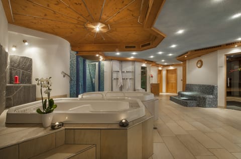 Sauna, hot tub, steam room, hot stone massages, sports massages, facials