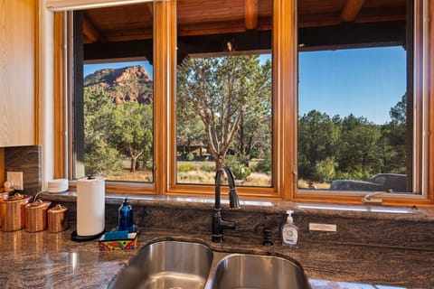 Peaceful Sedona views from the kitchen
