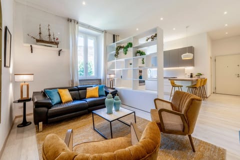 Apartment (2 Bedrooms) | Living area | 55-inch Smart TV with satellite channels