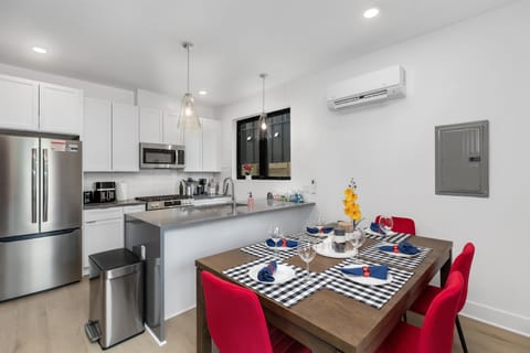 Dining and kitchen in one space