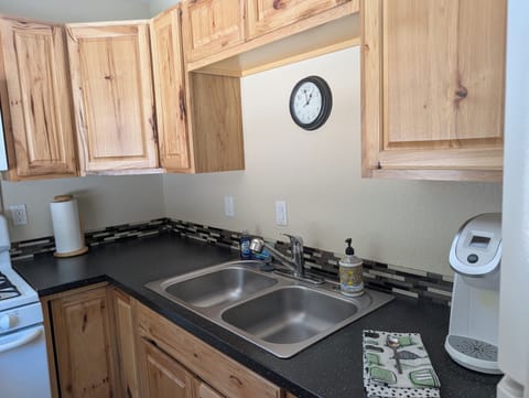 Charming, rustic little kitchen.