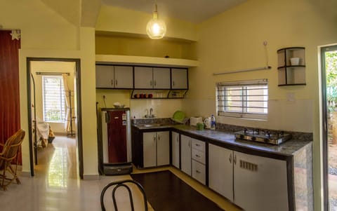 Family Apartment | Private kitchen | Full-size fridge, coffee/tea maker, electric kettle